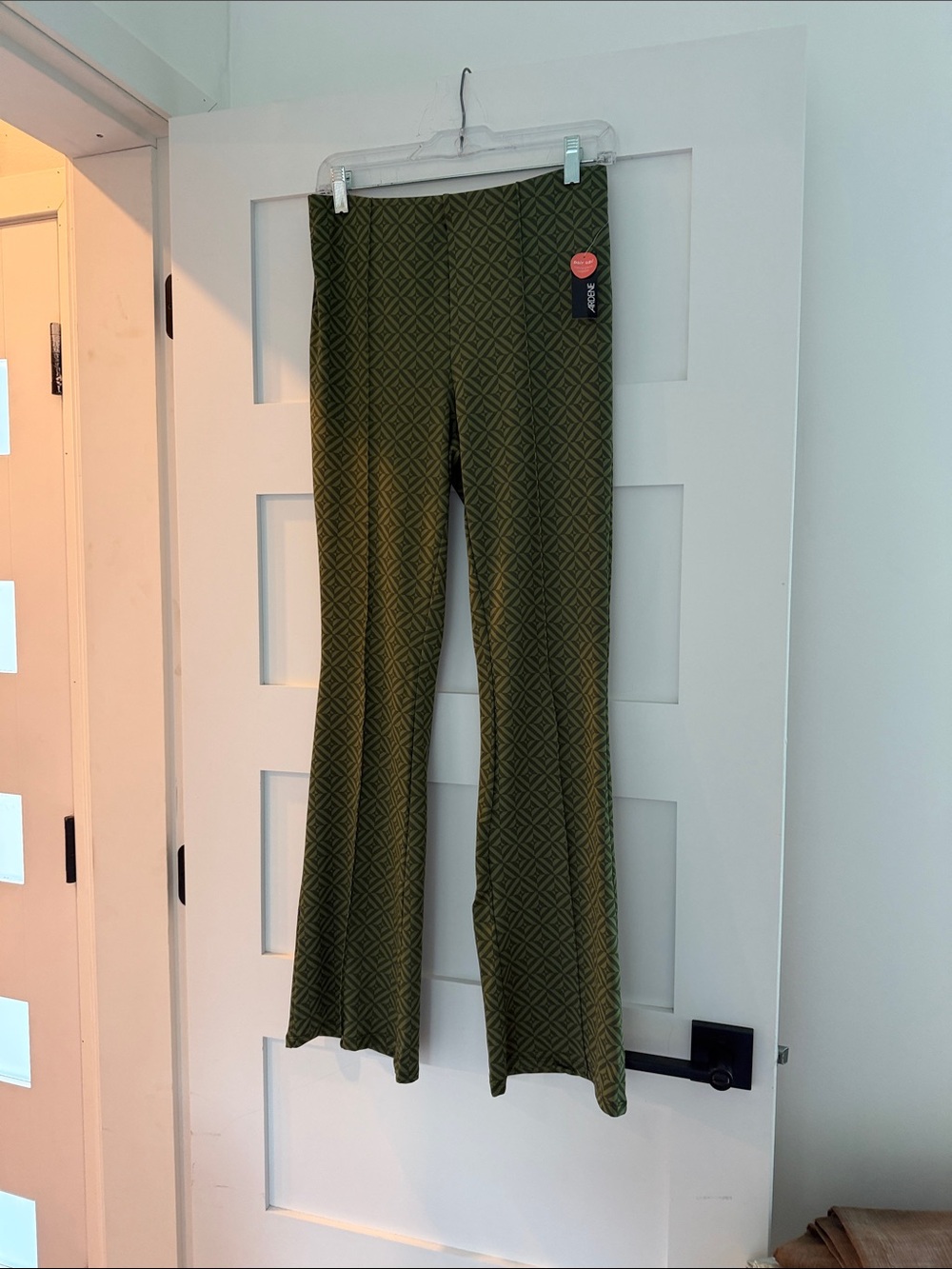 Ardene Olive Green Textured Flare Pants